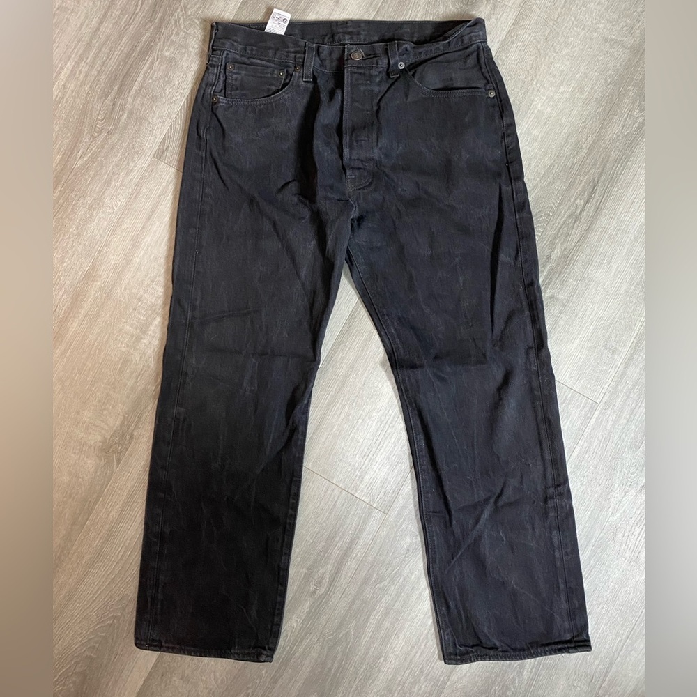 Levi Strauss & Co 501 Black Straight Leg Jeans